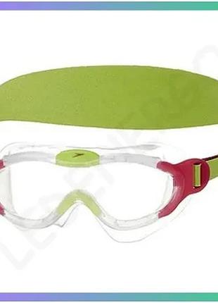 Окуляри-маска для плавания speedo sea squad ju pink/green для детей 2-6 років з протитуманним покриття sku_8-087638028