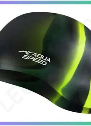 Шапка для плавання aqua speed bunt мультиколор силіконова унісекс для басейну 100% силікон sku_113-34