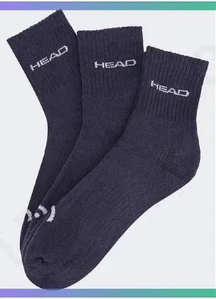 Шкарпетки head elements all sports short crew 3p темно-сині чоловічі 43-46 спортивні шкарпетки для акт sku_701229009-003