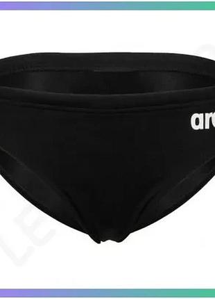 Плавки arena team swim briefs solid черные белые для плавания 98 см купальные шорты для мальчиков sku_004774-550