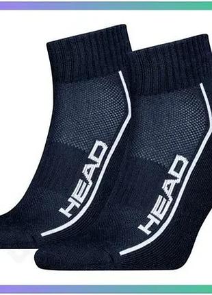 Спортивные носки head all sports performance quarter 2p темно-синие для мужчин 39-42 63% полиэстер sku_701229022-003