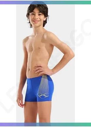Плавки-шорты arena bright swim short для мальчиков с защитой от ультрафиолета 152 см синий желтый sku_006721-803