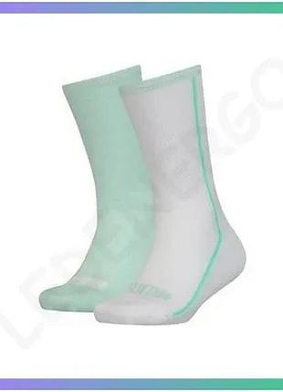 Шкарпетки puma girls mesh sock 2p ментоловые белые для девочек 39-42 поддержка стопы 2 пары sku_104006001-011