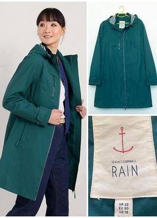 Жіноча подовжена куртка плащ seasalt cornwall teal coverack waterproof coat, p. 20/22