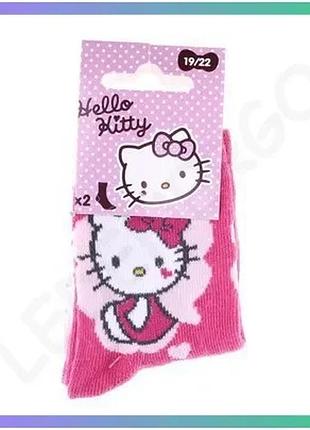 Шкарпетки hello kitty білий пурпурний 19-22 для дітей комфортні дихаючі шкарпетки з принтом sku_36785-1