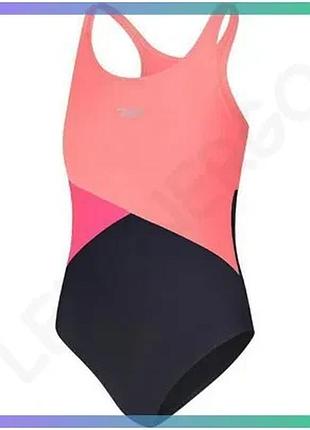 Купальник для девочек aqua speed swimsuit pola черный и лососевый для плавания 140 см sku_541-336