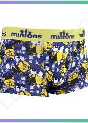Трусы-боксеры minions темно-синие для мальчиков 8-10 лет с принтом гитары и комиксов sku_30890253-1