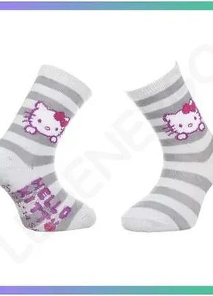 Шкарпетки hello kitty сірі для дітей 23-26 з принтом повсякденні дихаючі шкарпетки для хлопчиків і дів sku_32770-6