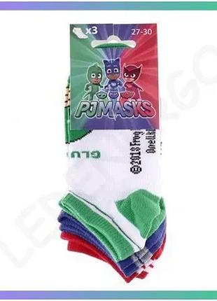 Шкарпетки pj masks с принтом для детей 23-26 серые и красные дышащие носки для повседневной носки sku_83890755-2