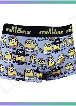 Труси-боксери minions noir pirate prehistoire блакитні для хлопчиків 6-8 років з еластичним поясом sku_30890253-3