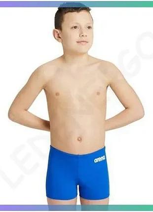 Плавки-шорты arena team swim short solid с полной подкладкой для плавания для мальчиков 152 см синяя sku_004777-720