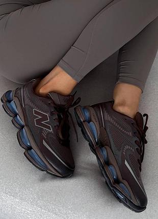 Коричневые кроссовки унисекс new balance 2000 brown blue х нью беланс 37