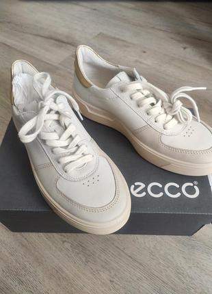 Кожаные кеды ecco, 37 р.