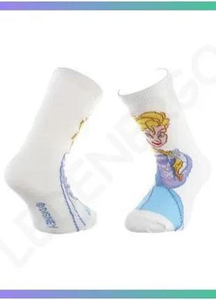 Шкарпетки princess elsa білий 31-34 для дітей дихаючі комфортні шкарпетки з принтом для повсякденного sku_83841644-8