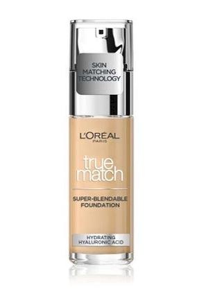 Тональний крем для обличчя l'oreal paris true match super blendable foundation n1 ivory, 30 мл