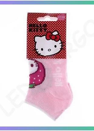 Шкарпетки hello kitty hk theme fraise розовые для девочек 31-34 дышащие мультяшные носки sku_83890528-2