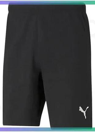 Шорти puma teamrise чорні чоловічі s для футболу з бічними кишенями швидковисихаючі шорти для тренуван sku_704942-04