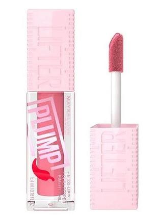Блиск-плампер для губ maybelline new york lifter plump з екстрактом перцю чилі 001 blush blaze, 5.4 мл