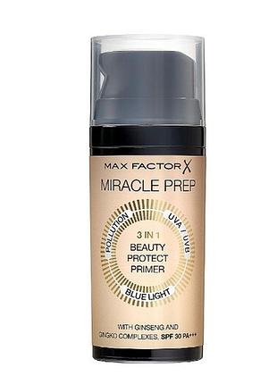 Праймер для лица 3в1 max factor miracle prep 3in1 beauty protect primer spf 30 pa+, 30 мл