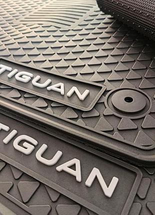 Коврики в салон volkswagen tiguan allspace (2016-2024) оригинальные резиновые oem style