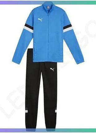 Спортивний костюм puma teamrise tracksuit jr синій чорний для дітей 128 см тренувальний комплект для д sku_658655-02