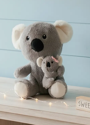 Мягкая коала с малышом 34 см 🐨 мягкая игрушка мама с детёнышем 🧸 плюшевый медведь для детей 🎁 подарок для девочки и мальчика