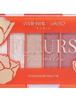 Палетка тіней для повік vivienne sabo fleurs naturelles eyeshadow palette 02 - tulipe, 5 г