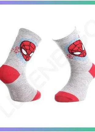 Шкарпетки spider man серые для детей 19-22 с принтом спайдермена дышащие носки для повседневной носки sku_43890147-3