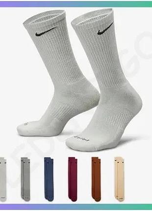Шкарпетки nike everyday plus cushioned 6 пар белые серые синие красные розовые для мужчин 34-38 sku_sx6897-905