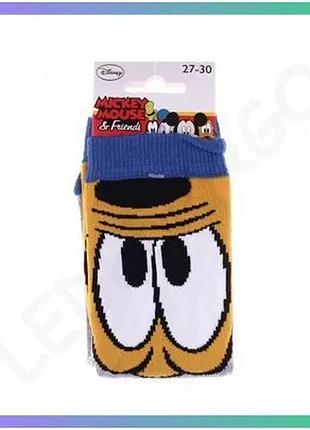 Шкарпетки mickey pluto для детей 31-35 голубые с принтом микки мауса дышащие комфортные sku_83153631-2