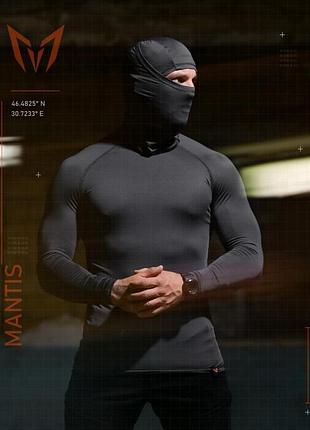 Тактичний лонгслів з балаклавою mantis® phantom ls combat shirt - wolf grey