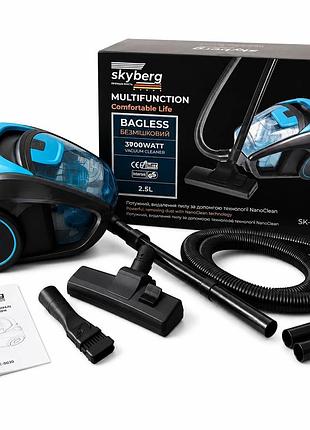 Безмешковый пылесос skyberg sk-0030 3700 вт с контейнером 2,5 л • контейнерный пылесос skyberg sk-0030 для сухой уборки дома