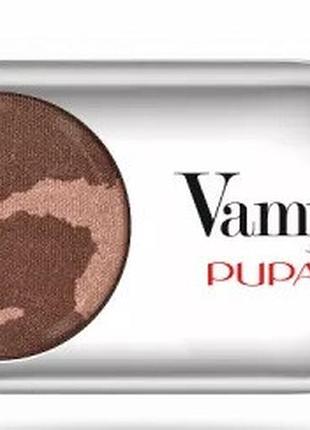 Тіні для повік pupa vamp! fusion satin eyeshadow 408 - brown on fire, 1.5 г