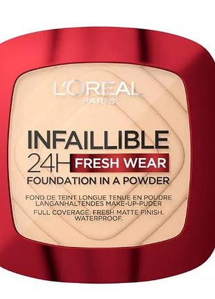Пудра компактная l'oreal paris infaillible fresh wear 140 golden beige, 9 г