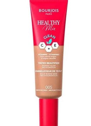 Тональный флюид для лица bourjois healthy mix clean 005 medium deep, 30 мл