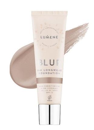 Крем тональний стійкий lumene blur 16h longwear foundation spf 15 (2 - soft honey), 30 мл