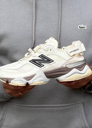 Бежеві кросівки унісекс new balance u9060 beige brown х нью беланс 45