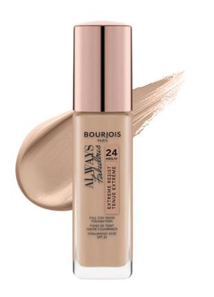 Тональна основа для обличчя bourjois always fabulous 24h extreme resist spf 20- 100 rose ivory, 30 мл