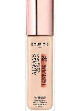 Тональна основа для обличчя bourjois always fabulous 24h extreme resist spf 20, 105 natural ivory, 30 мл
