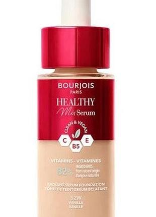 Тональная основа для лица bourjois healthy mix serum foundation 52w vanilla, 30 мл