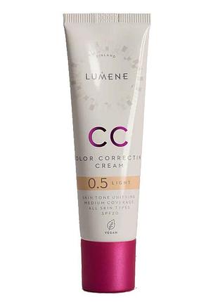Тональний крем lumene cc cream spf 20 light, 30 мл