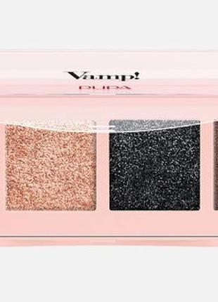 Палетка теней для век pupa vamp! palette 4 ombretti 006 deep nude, 5.2г