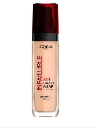 Тональний крем для обличчя l'oreal paris infaillible 32h fresh wear foundation (spf 25) 120 rose vanille, 30 мл