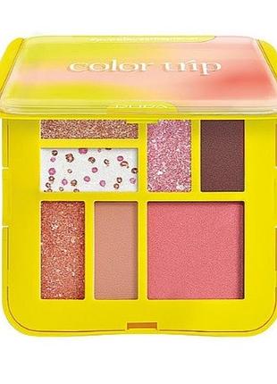 Палетка для макияжа глаз и лица pupa color trip eye and face palette, 8 г