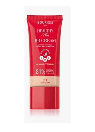 Тональна основа bourjois healthy mix bb cream 01 ivory, 30 мл