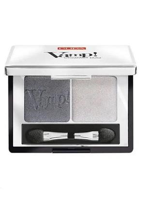 Двойные компактные тени pupa vamp! compact duo 009 silver grey, 2,2 г