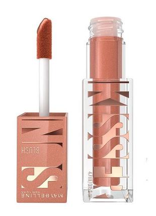 Рідкі рум'яна-хайлайтер із ефектом сяйва maybelline new york sunkisser blush 08 - shades on, 4.7 мл