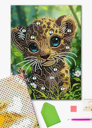 Діамантова мозаїка "тигреня" bh011 25x25
