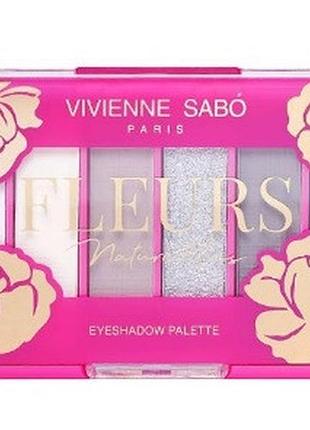 Палетка тіней для повік vivienne sabo fleurs naturelles eyeshadow palette 04 - pivoinee, 5 г