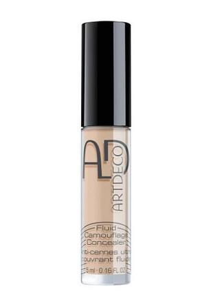 Консилер с высокой плотностью artdeco fluid camouflage concealer 02 - neutral light, 5 мл